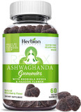 Herbion Naturals Ashwagandha Gummies with Herbal Blend, Helps De-Stress & Promote Calm*, Natural BlackBerry Flavor, Gluten-Free, 60 Pectin Gummies, Vegan, Made in USA