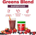 Amazing Grass Greens Blend Superfood: Super Greens Powder Smoothie Mix With Organic Spirulina, Chlorella, Beet Root Powder, Digestive Enzymes & Probiotics, Berry, 100 Servings