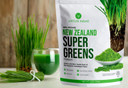 Antler Farms - 100% Pure Organic New Zealand Super Greens Powder, 40 Servings, 200G - Wheat Grass, Barley Grass, Chlorella, Spirulina - Vegan, Gluten Free, Chlorophyll Rich, For Energy And Detox
