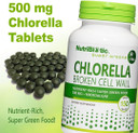 Nutribiotic- Chlorella Super Green Food 500 Mg 150 Tabs | Broken Cell Wall Nutrient-Rich Microalgae, Water Cultivated Superfood | Chlorophyll With Vitamins, Minerals & Trace Elements | Vegan & Non-Gmo