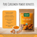 Feelgood Organic Superfoods Pure Curcumin Powder, Organic, Non-Gmo, Vegan From Bulk Ground Turmeric Root From India, Curcuma Longa Joint Supplement, 5 Oz