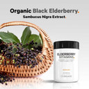 Codeage Organic Black Elderberry Supplement - Vitamin C, D, Zinc - Fermented Black Elderberries Vitamins - Elderberry Fruit Extract Pills Concentrate  Sambucus Berries Flavonoid - Vegan - 90 Capsules