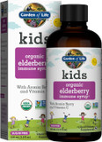 Garden Of Life Organic Sambucas Elderberry Syrup For Kids Plus Aronia Berry & Acerola Cherry With Vitamin C For Immune Support, Sugar Free, Liquid, 3.9 Fl Oz