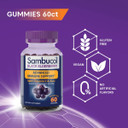 Sambucol Black Elderberry Gummies With Vitamin C & Zinc - Sambucus Elderberry Gummies For Immune Support, High Antioxidants, Gluten Free, Vegan, Elderberry With Zinc & Vitamin C For Adults - 60 Count60 Count (Pack Of 1)