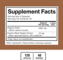 American Standard Supplements Garlic 2400Mg Per Serving With Black Pepper Fruit Extract  Vegan, Gluten Free, Non-Gmo, 120 Capsules, 40 Servings