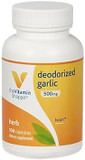 The Vitamin Shoppe Deodorized Garlic 500Mg, Wholesome Garlic With No Aftertaste & All Cardiovascular Benefits, Equal To 1 Fresh Clove Of Garlic (100 Capsules)