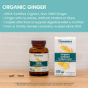 Himalaya Organic Ginger Supplement Equivalent To 4,766 Mg Of Ginger Powder For Nausea, Gas And Occasional Upset Stomach, 2 Month Supply, 60 Caplets