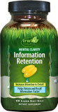 Irwin Naturals Mental Clarity Information Retention - Enhance Attention, Retain & Recall Information Faster - Brain Support Supplement With Ashwagandha, Ginkgo, Rhodiola & Ginseng - 60 Liquid Softgels