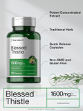 Blessed Thistle 1600 Mg | 150 Capsules | Max Potency | Non-Gmo, Gluten Free Herb Supplement | By Horbaach