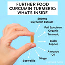 Further Food Premium Curcumin Turmeric, Maximum Strength, 500 Mg, 60 Capsules