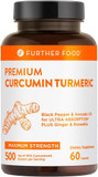 Further Food Premium Curcumin Turmeric, Maximum Strength, 500 Mg, 60 Capsules