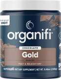 Organifi - Gold Chocolate - Superfood Supplement Powder - 20 Day Supply - Supports Restful Sleep, Immune Health And Recovery - Cocoa, Organic Turmeric And Reishi Mushroom Infused Golden Milk Drink Mix