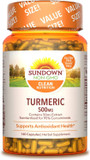Sundown Turmeric Supplement, 500 Mg, Supports Antioxidant Health, 140 Capsules140 Count (Pack Of 1)
