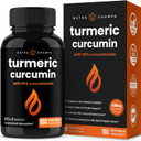 Turmeric Curcumin With Black Pepper Extract 1500Mg | 95% Curcuminoids Extra Strength Turmeric Supplement For Joint Health, Brain, Heart & Immune Support | Vegan & Non-Gmo | 180 Turmeric Capsules