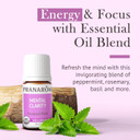 Pranarom - Mental Clarity & Focus Essential Oil, Pure Essential Oil For Diffusers, Revitalizing Aroma Oil, Lavender, Lemon, Peppermint, And More, Organic Essential Oil Blend, 5 Ml