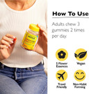 Rescue Bach Plus Mood & Stress Support Gummies, Daytime Dietary Supplement With Passionflower, Gaba, Saffron & Vitamin D, Natural Orange Flavor, Vegan & Gluten-Free, 3 Pack, 180 Count Total