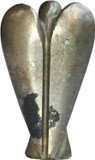Gagzi Hand Curved Natural Beautiful Pyrite Angel Gemstone Angel Pocket Guardian Angel Reiki Healing Stone Statue Positive Energy 2 Inchpyrite