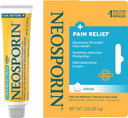 Neosporin + Maximum-Strength Pain Relief Dual Action Cream, First Aid Topical Antibiotic & Analgesic for Wound Care of Minor Cuts, Scrapes & Burns, Polymyxin B & Pramoxine HCl, 2 x 1 oz