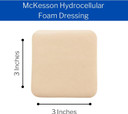 Mckesson Hydrocellular Foam Dressing, Sterile, Silicone Adhesive Without Border, 3 In X 3 In, 10 Count, 1 Pack3 X 3 Inch ( 10 Ct)