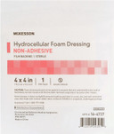 Mckesson Hydrocellular Foam Dressings, Non-Adhesive With Film Backing, Absorbent Wound Care Supplies - 4 In X 4 In, 10 Count, 1 Pack