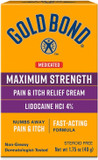 Gold Bond Medicated Maximum Strength Pain & Itch Relief Cream, 1.75 Oz., With Lidocaine
