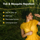 North American Herb & Spice Bug-X, Lemongrass Scent - 4 Fl Oz - Kills & Repels Ticks + Mosquitoes - Deet-Free, Plant-Based Formula