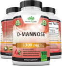 D-Mannose 1,300 Mg With Cranberry Extract Fast-Acting, Flush Impurities, Natural Urinary Tract Health- 100 Veggie Capsules