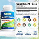 Best Naturals Melatonin 10Mg (Non-Gmo) Tablets - Helps Promote Relaxation & Sleep - 120 Count