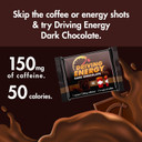 ZenEvo  Driving Energy Dark Chocolate With Caffeine - Caffeinated Chocolate Energy Boost  Perfect for Helping Stay Awake While Working, Driving, Sports, and Work With No Crash  50 Count