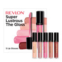 Revlon Lip Gloss Set, Super Lustrous 5 Piece Gift Set, Non-Sticky, High Shine, Cream & Pearl FinishesCream & Pearl Set0.13 Ounce (Pack of 5)