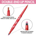 Focallure Not Your Sweetheart Lip Liner, Duo-Head Lip Liner Pencil With Brush, Ultra Fine Lip Pencil, Waterproof, Smooth, Define, Shape & Fill Lips, 03 Juicy Bite03 Juicy Bite