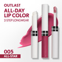 Covergirl Outlast All-Day, 005 All-Star, Lip Color, 24-Hour Wear, Hydrating Balm, Kiss-Proof, Moisturizing, Vegan Formula, 0.07Oz/0.08Oz005 All-Star