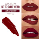 Maki Yika Burgundy Red Lipstick Matte Long Lasting, Dark Red Liquid Lipstick Smudge Proof, Vampy Matte Lips No Transfer, Cruelty Free | Party Goparty Go