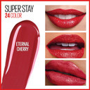 Maybelline Super Stay 24, 2-Step Liquid Lipstick Makeup, Long Lasting Highly Pigmented Color With Moisturizing Balm, Eternal Cherry, Cherry Red, 1 Count200 Eternal Cherry