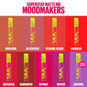 Maybelline Super Stay Matte Ink Liquid Lip Color, Moodmakers Lipstick Collection, Long Lasting, Transfer Proof Lip Makeup, Energizer, Bright Red, 1 Countenergizer