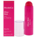 Modelco Glow Stick 3-In-1 - Multi-Use Cream Color Stick - Hydrating Creamy Formula - Delivers Luminous Color For A Healthy Glow - Buildable Coverage From Sheer To Saturated - Berry Pink - 0.176 Oz