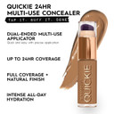 Urban Decay Quickie 24Hr Multi-Use Full Coverage Concealer  Waterproof  Dual-Ended With Brush - Hydrating With Vitamin E - Natural Finish - Vegan & Cruelty Free40Wo (Light Medium Warm Orange)