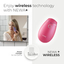 Newa Plus Wireless Starter Kit Skin Care System Anti-Aging Facial Treatment Skin Tightening Technology For Home Use. Boost Oxygen, Increase Collage, Reduces Wrinkles (Include 2 Gel Packs)Plus Starter Kit Pink
