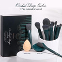 DUcare Makeup Brushes Set 17 Pcs with Brush Cleaning Mat and Makeup Sponge Professional Face Powder Eye Shadow Powder Liquid Cream Kit Gift Box17Pcs