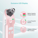 Ezbasics 2023 Newest Blackhead Remover Face Pore Vacuum Cleaner Blackhead Vacuum Rechargeable White Heads Removal With 3 Adjustable Suction Power Blackhead Extractor Tool With Led Display (Rose)