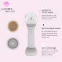 Skn By Conair Daily Glow Sonic Facial Cleansing Brush, All-In-One Facial Brush Includes 3 Interchangeable Attachments For Complete Cleansing, Exfoliation, And Rejuvenation