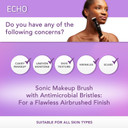 Spa Sciences Echo - Makeup Brush For Flawless Blending, Contouring, Highlight & Airbrush Finish - 3 Speeds - Rechargeableblack