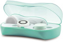 Touchbeauty Facial Brush Skin Deep Cleansing & Exfoliating Device With 3 Spin Brushes Original & Official Manufacture Direct | Travel Case, Waterproof, Battery Powered Mint Greenlight Green