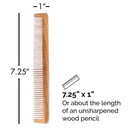 Zeus Sandalwood Beard & Mustache Comb W/Leather Sheath. Handmade Saw-Cut, Anti-Static Comb - L31