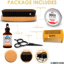 Beard Grooming Kit For Men | Beard Growth Kit With 100% Boar Beard Brush And Comb, Stainless Steel Trimming Beard Scissors, Moisturizing Beard Oil And Balm - Gift Sets For Men