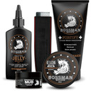 Bossman Complete Beard Kit - Men'S Beard Oil Jelly, Fortify Shower Conditioner, Balm, Mustache Wax And Comb - Beard Softener, Growth, Care And Grooming Products Kit (Stagecoach)