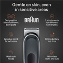 Braun Body Groomer Series 3 3340, Body Groomer For Men, For Chest, Armpits, Groin, Manscaping & More, Incl. 2 Combs For 1 Mm - 3 Mm Lengths, Skinsecure Technology For Gentle Use, Washable