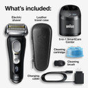 Braun Electric Razor,Waterproof Foil Shaver For Men,Series 9 Pro 9460Cc,Wet & Dry Shave,With Prolift Beard Trimmer For Grooming,5-In-1 Cleaning & Charging Smartcare Center Included,Atelier Black