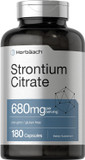 Strontium Citrate 680 Mg | 180 Caps | Non-Gmo & Gluten Free Supplement | By Horbaach