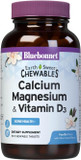 Bluebonnet Nutrition Calcium Magnesium Plus Vitamin D3 Earthsweet, Bone Health & Muscle Relaxation, Soy-Free, Gluten-Free, Kosher, Dairy-Free,90 Orange Vanilla Flavored Chewable Tablets